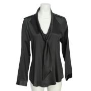 Pre-owned Satin tops Burberry Vintage , Black , Dames