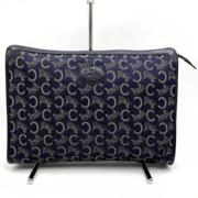 Pre-owned Canvas clutches Celine Vintage , Blue , Dames