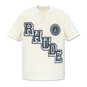 Katoenen T-shirt Rhude , Beige , Heren