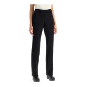 Straight Twill Wool Pants Stella McCartney , Black , Dames