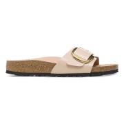 Madrid Big Buckle Sandalen Birkenstock , Beige , Dames