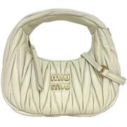 Pre-owned Fabric shoulder-bags Miu Miu Pre-owned , Beige , Dames