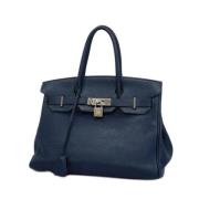 Pre-owned Fabric handbags Hermès Vintage , Blue , Dames