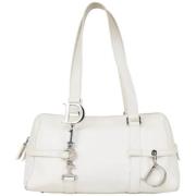 Pre-owned Leather handbags Dior Vintage , White , Dames