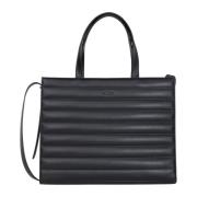 Quilt Medium Tote Bag Zwart Calvin Klein , Black , Dames