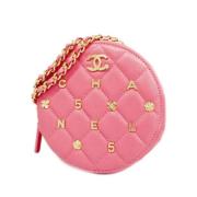 Pre-owned Leather shoulder-bags Chanel Vintage , Pink , Dames