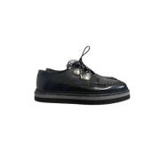 Pre-owned Leather flats Alexander McQueen Pre-owned , Black , Dames