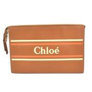 Pre-owned Fabric clutches Chloé Pre-owned , Beige , Dames