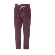 Rode Corduroy Broek met Zakken Eleventy , Red , Heren