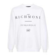 Heren Sweatshirt Regular Fit John Richmond , White , Heren