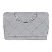 Zachte Kettingportemonnee Tory Burch , Gray , Dames