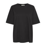 Zwarte Box Top T-Shirt InWear , Black , Dames