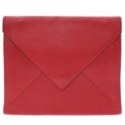 Pre-owned Fabric clutches Hermès Vintage , Red , Dames