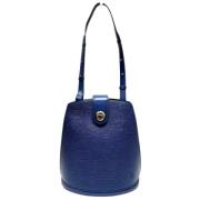 Pre-owned Leather handbags Louis Vuitton Vintage , Blue , Dames