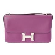 Pre-owned Fabric shoulder-bags Hermès Vintage , Purple , Dames