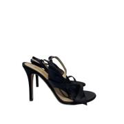 Pre-owned Canvas sandals Valentino Vintage , Black , Dames