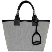 Pre-owned Fabric handbags Hermès Vintage , Gray , Dames