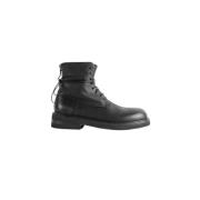 Zwarte Veterschoenen Met Rits Achteraan Marsell , Black , Dames