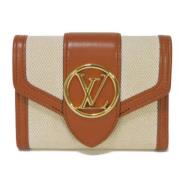 Pre-owned Canvas wallets Louis Vuitton Vintage , Beige , Dames