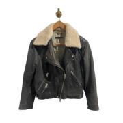 Pre-owned Leather outerwear Acne Studios Pre-owned , Black , Dames