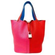 Pre-owned Fabric totes Hermès Vintage , Red , Dames
