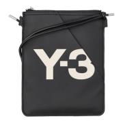 Zwarte Crossbody Portemonnee van Leer Y-3 , Black , Dames