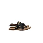 Pre-owned Leather sandals Valentino Vintage , Black , Dames