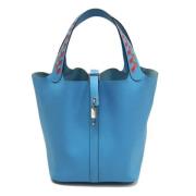 Pre-owned Fabric handbags Hermès Vintage , Blue , Dames