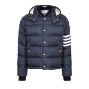 Blauwe Bomberjack met Afneembare Capuchon Thom Browne , Blue , Heren