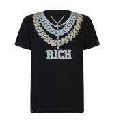 Heren Shinazu T-shirt John Richmond , Black , Heren