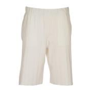 Witte Gebreide Shorts K-Way , White , Heren
