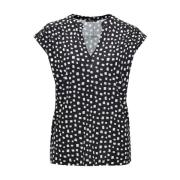 Stad Top Korte Mouw Opus , Black , Dames