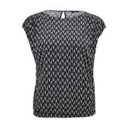 Korte Mouw Top Opus , Black , Dames