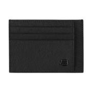 Zwarte leren creditcardhouder Rfid Piquadro , Black , Heren