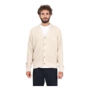 Beige Cardigan met Honingraatstructuur Tommy Hilfiger , Beige , Heren