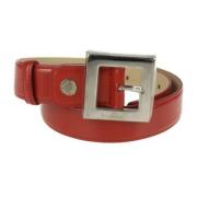 Pre-owned Leather belts Bvlgari Vintage , Red , Dames