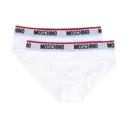 Wit ondergoed met bronzen detail Moschino , White , Heren