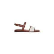 Canvas platte sandalen voor vrouwen Calvin Klein , Brown , Dames