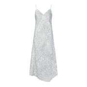 Marmer Print Slip Jurk Calvin Klein , Gray , Dames