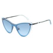 Blauwe Metalen Dames Zonnebril Swarovski , Blue , Dames