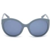 Blauwe Plastic Zonnebril voor Vrouwen Swarovski , Blue , Dames