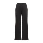 Wijde Technische Gebreide Broek Calvin Klein , Black , Dames