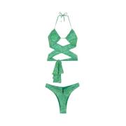 Bikini Triangolo E Slip Americano Fisso Sunrise F**k , Multicolor , Da...