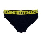 Logato Icon Heren Slip Dsquared2 , Black , Heren