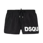 Heren Zwemkleding Logo Boxer Shorts Dsquared2 , Black , Heren