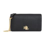 Zwarte Crossbody Tech Case Schoudertas Ralph Lauren , Black , Dames