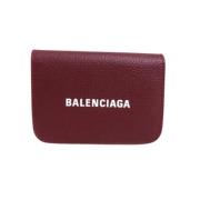 Pre-owned Leather wallets Balenciaga Vintage , Red , Dames