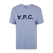 Lichtblauwe Chino T-shirt A.p.c. , Blue , Dames
