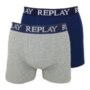 Sporty Boxer Trunks 2-Pack Basic Logo Replay , Multicolor , Heren