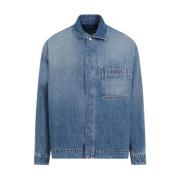 Blauwe Tabak Denim Overhemd Jacquemus , Blue , Heren